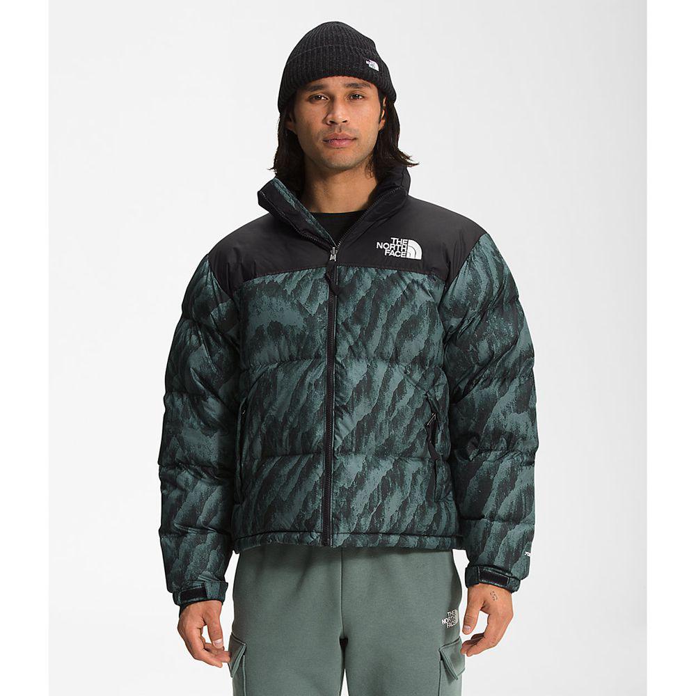 The North Face Printed 1996 Retro Ανδρικα Μπουφάν Nuptse - Πρασινο (DBVJ24395)